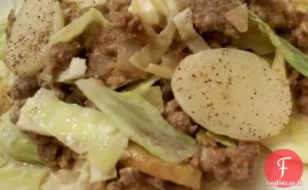 Cavolo Amish e casseruola di patate
