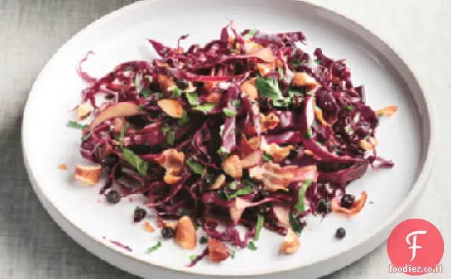 Insalata di Cavolo rosso con Pancetta calda-Condimento Balsamico