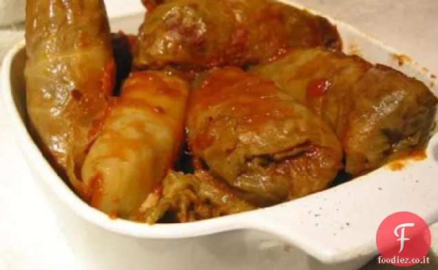 Involtini di cavolo orientale