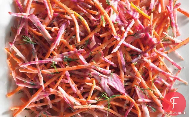 Caramella-striscia Barbabietola e carota Slaw