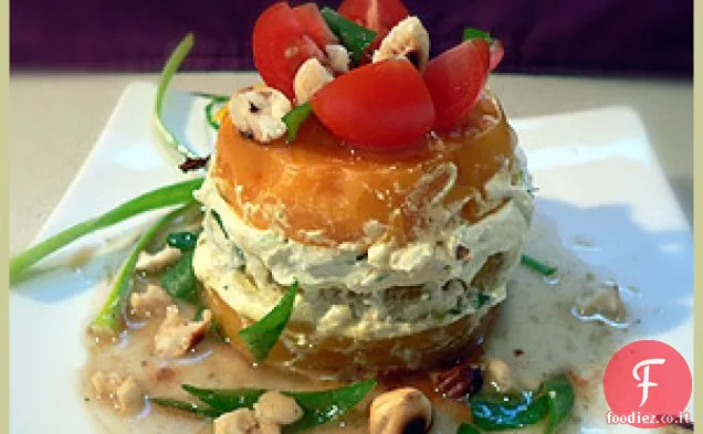 Torta a strati di Barbabietola Gialla e Ricotta