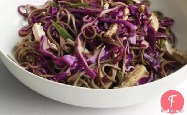 Soba Insalata di noodle con pollo e scalogno