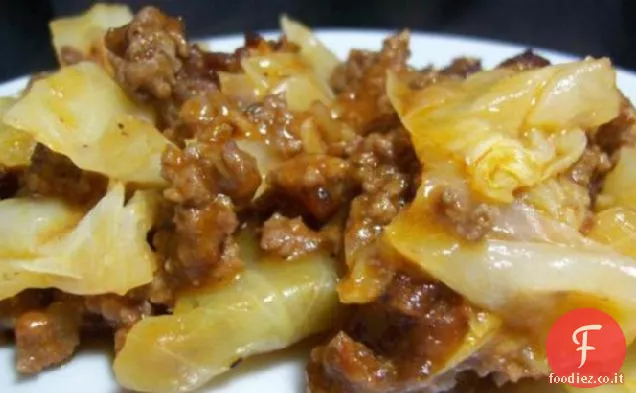 Casseruola di manzo e cavolo