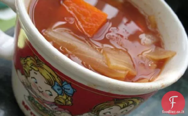 Zuppa di cavolo di Weight Watcher-Agrodolce