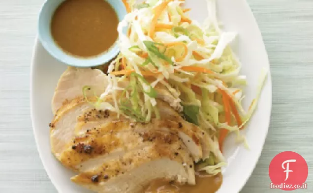 Pollo di arachidi con cavolo Slaw