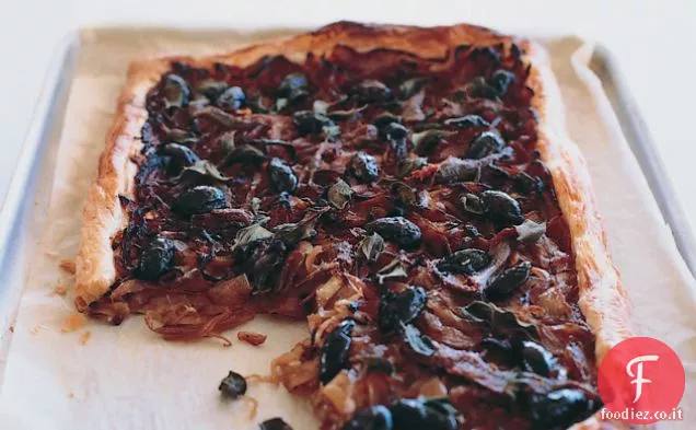 Crostata di Cipolle, Acciughe e Olive