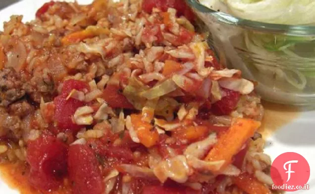Crock Pot Hamburger Cavolo Casseruola-Revised