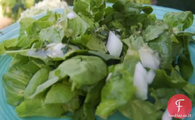 Insalata molto verde con Vinaigrette alle erbe