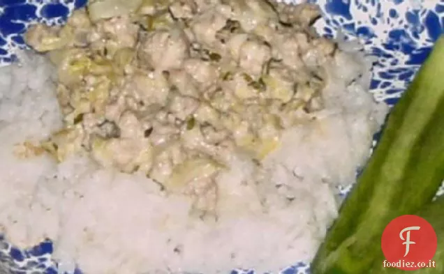 Tacchino con cavolo e crema di formaggio