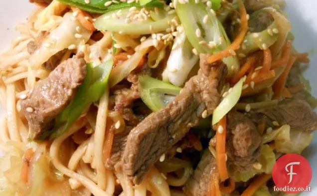 Tagliatelle di manzo, Miso e sesamo