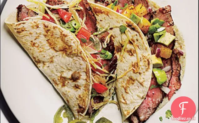 Tacos di bistecca di fianco