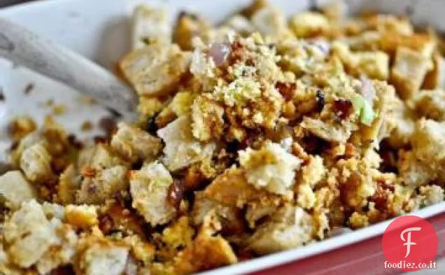 Ripieno di porri, funghi e pancetta con dragoncello