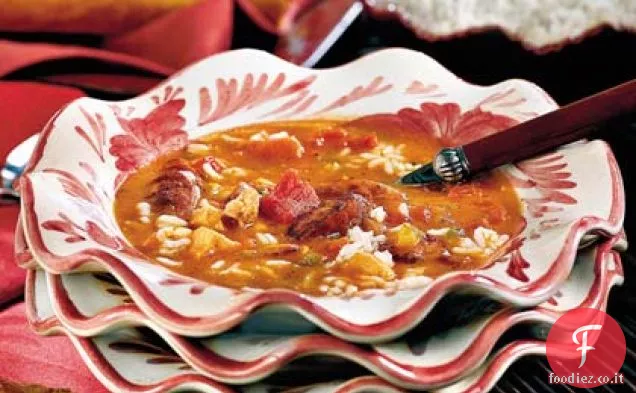 Gumbo di salsiccia di pollo