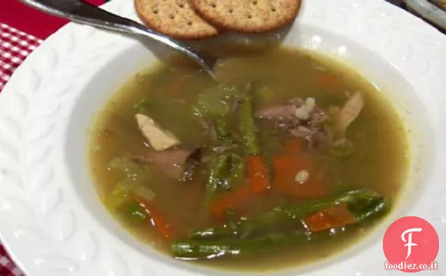 Avanzi di tacchino-Zuppa d'orzo