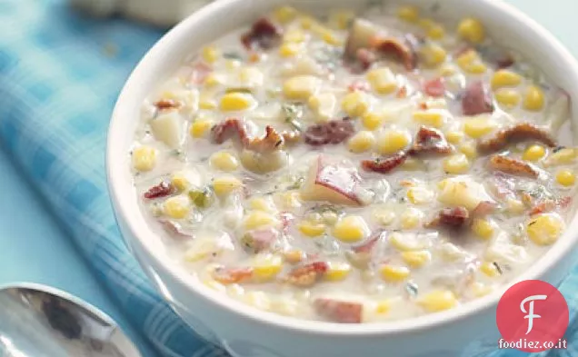 Zuppa di mais cremosa