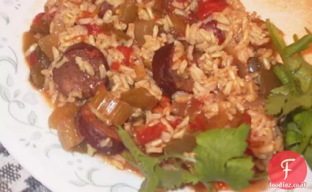 Salsiccia di Cajun e riso