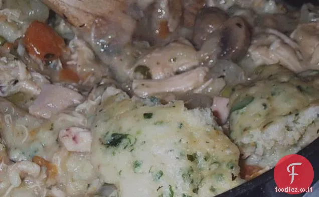 Stufato di pollo con gnocchi alle erbe