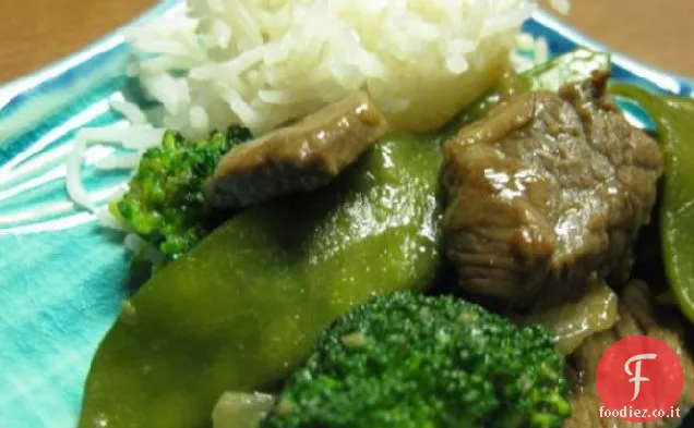 Manzo e verdure Stir Fry