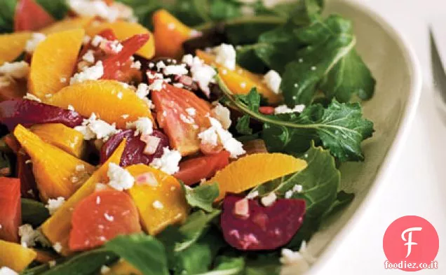 Insalata di barbabietole arrosto con arance e Queso Fresco (Ensalada de Betabel)