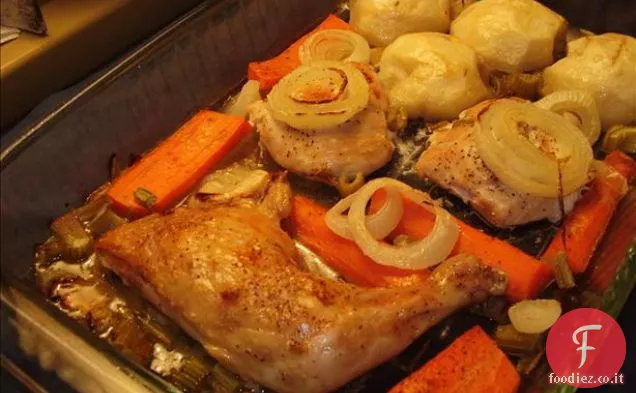 Bistecca di prosciutto con ripieno di mele
