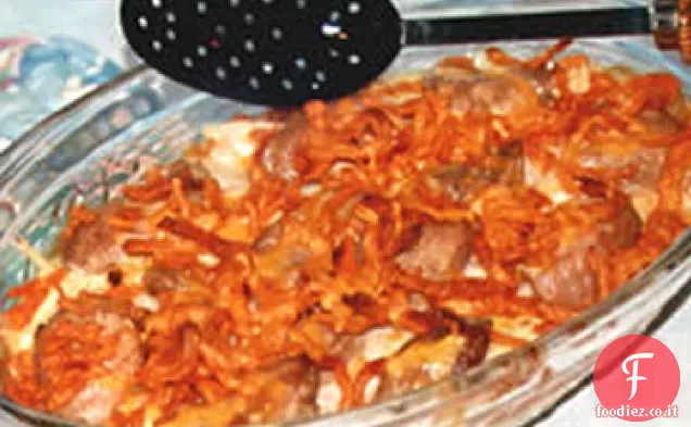 Cremoso di patate Braciola di maiale Cuocere