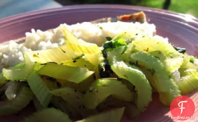 Sedano brasato con erbe
