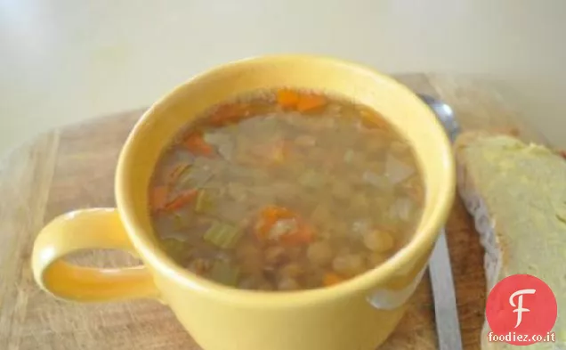 Zuppa di lenticchie e verdure