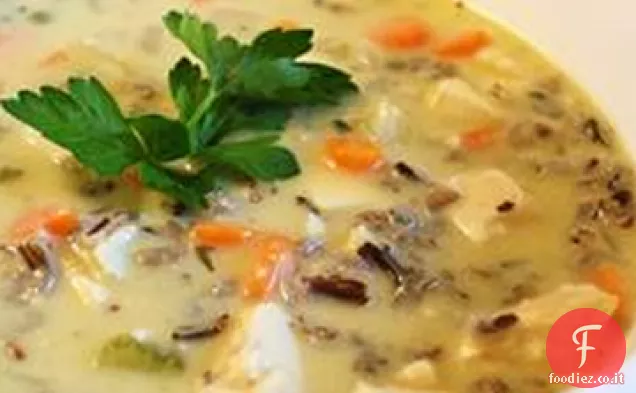 Zuppa di riso selvatico di pollo I