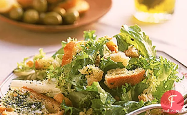 Insalata di cicoria con crostini di aglio giganti