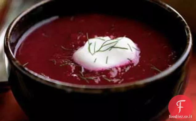 Zuppa di barbabietole e finocchi