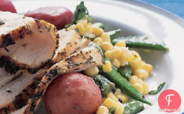 Insalata di mais e piselli