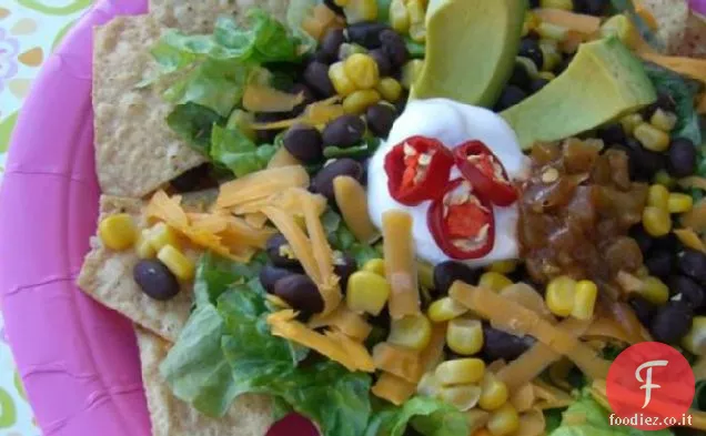Taco e insalata di fagioli neri