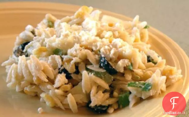 Insalata di Orzo con mais e cetriolo-Condimento Feta