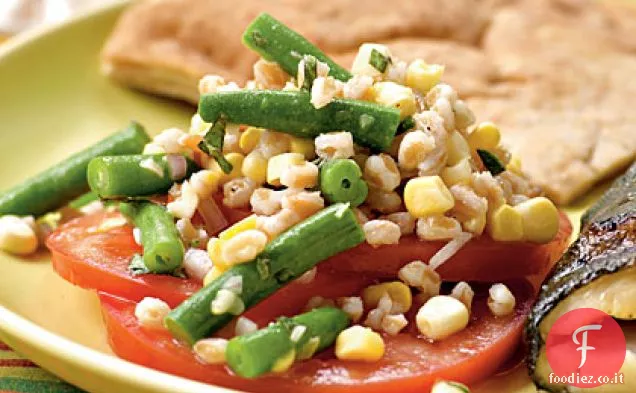 Farro, fagiolini, mais e insalata di pomodori Abraham Lincoln