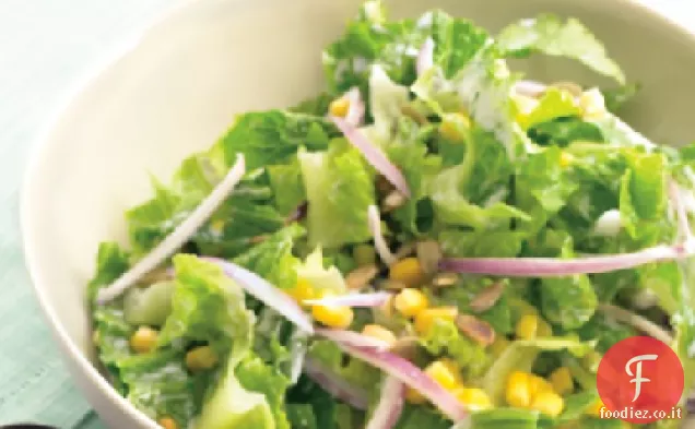 Insalata Romaine con mais e Pepitas