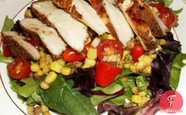 Coriandolo Pollo con pomodoro insalata di mais