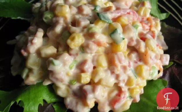 Insalata di prosciutto e mais