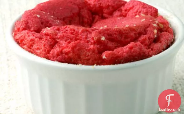 Soufflé di barbabietola al limone Crème Fraîche al rafano