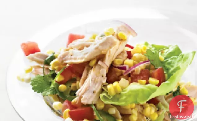 Insalata di tacchino e mais con salsa gocciolante