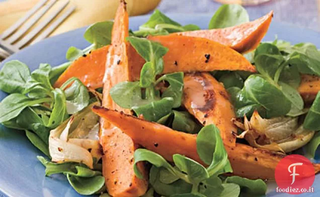 Insalata di patate dolci arrosto con Vinaigrette di agrumi