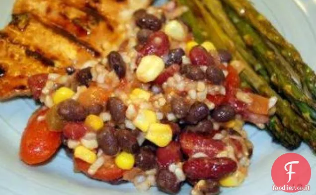 Fagioli messicani e mais Insalata di riso