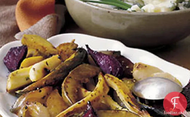 Purè di patate con crescione e cipolle verdi