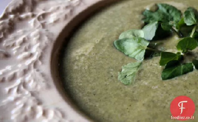 Zuppa di crescione di patate