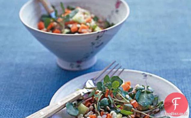 Insalata di crescione e orzo