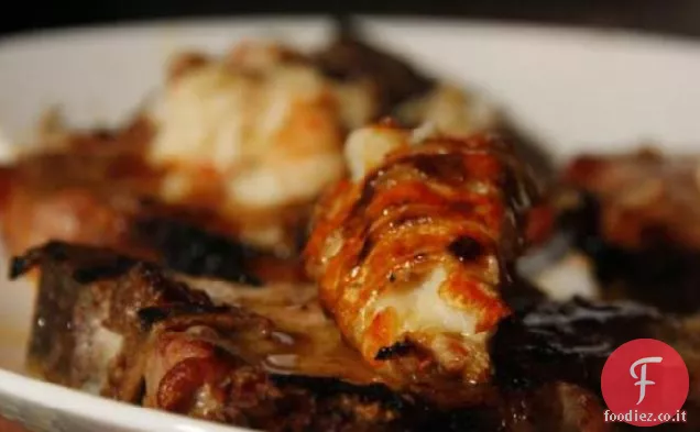 Grigliata di Braciole di Vitello e Coda di Aragosta caraibica