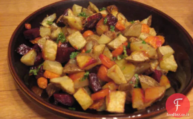 Verdure autunnali brasate con coriandolo