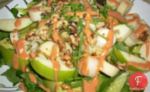 Insalata di mele, avocado e cuori di palma