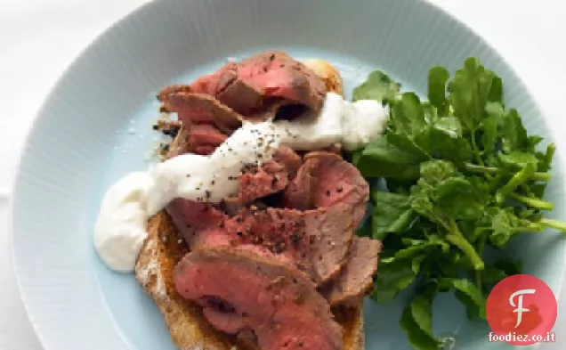 Panino al Roast Beef aperto