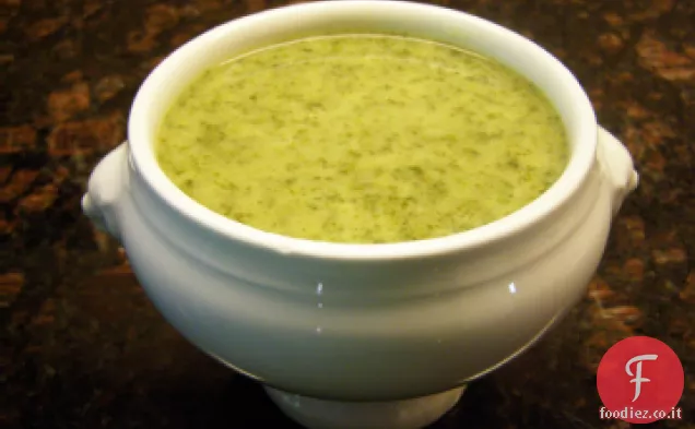 Zuppa di crescione refrigerata