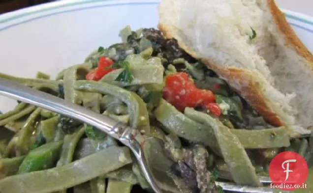 Asparagi e Verdi Primaverili Carbonara